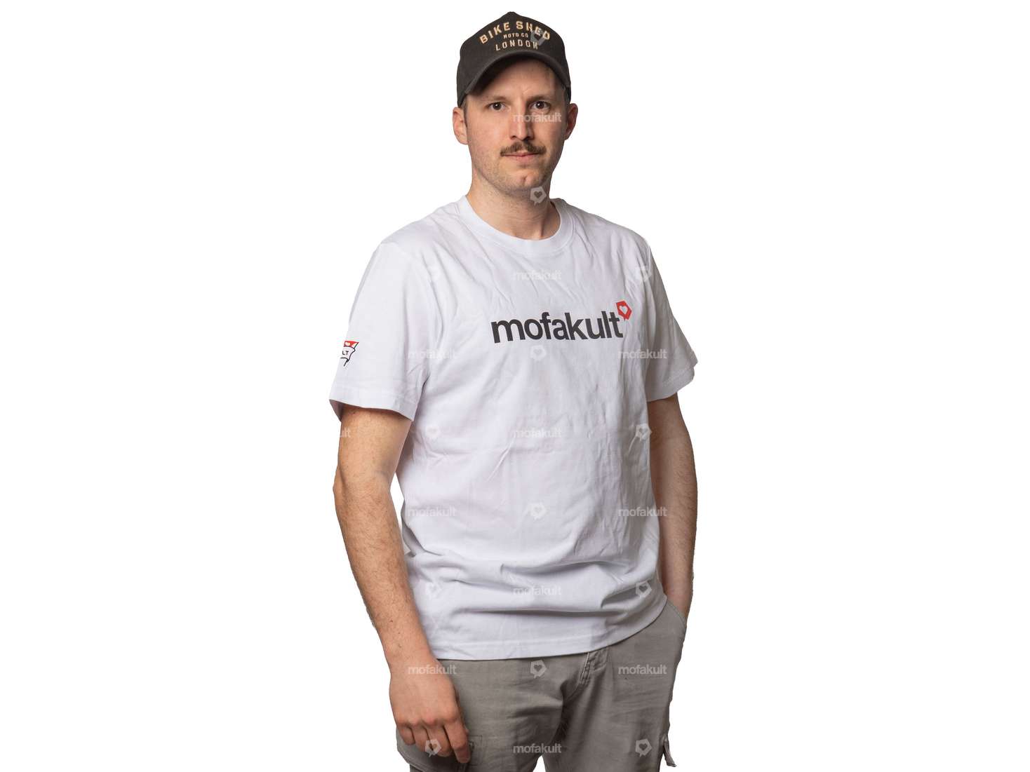 mk-Merch T-shirt "cœur" blanc Carousel Image 2