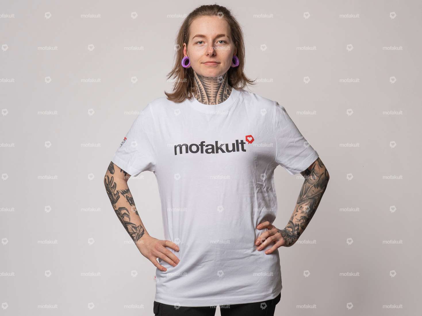 mk-Merch T-Shirt "Heart" UNISEX white Carousel Image 2