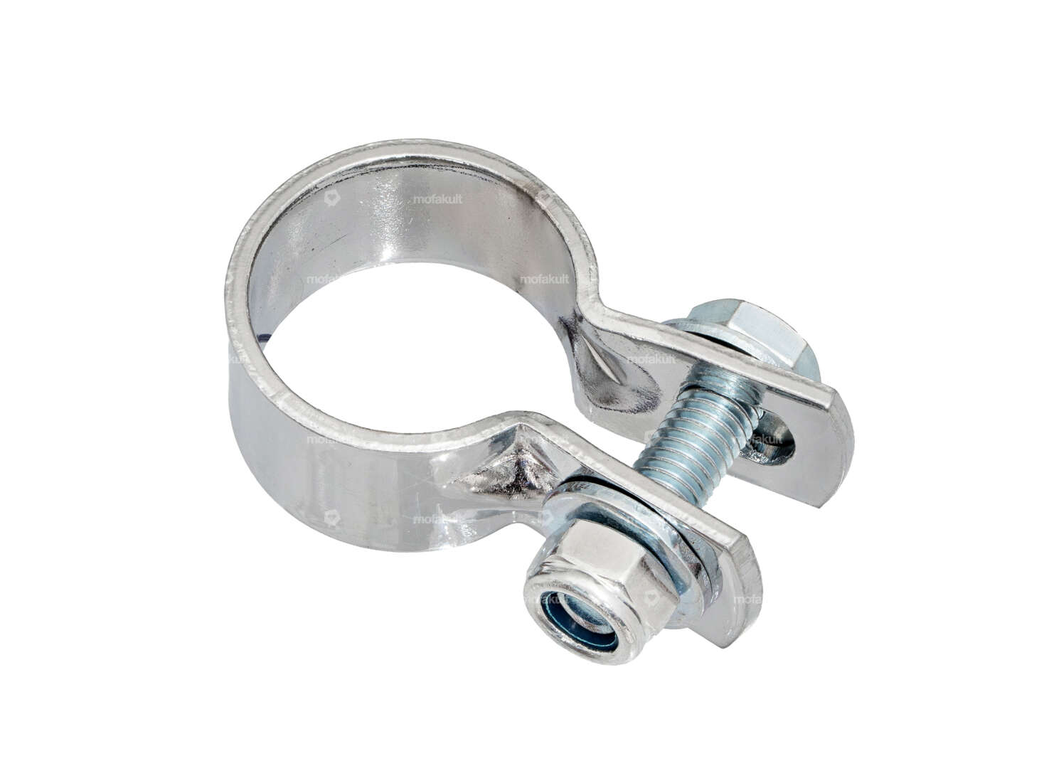 GPO exhaust clamp 30 mm chrome Carousel Image 1