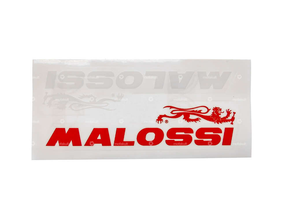 Autocollant "Malossi" rouge / blanc 80 x 20 mm Carousel Image 1