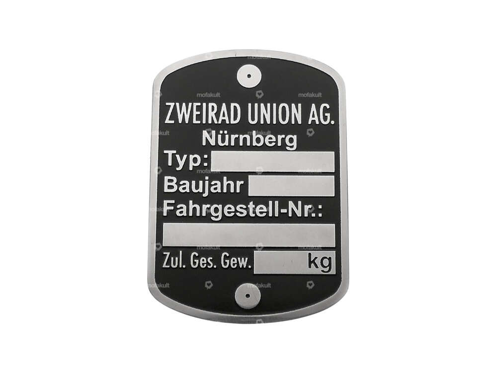 Plaque signalétique | Zweirad Union Carousel Image 1