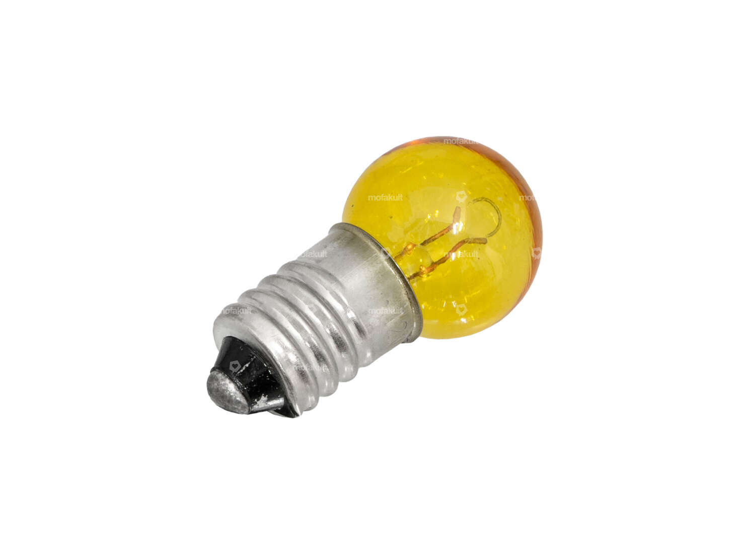 Ampoule phare 12V - 6W 1-fil jaune (E10, filetage avec grand verre) | Solex Carousel Image 1