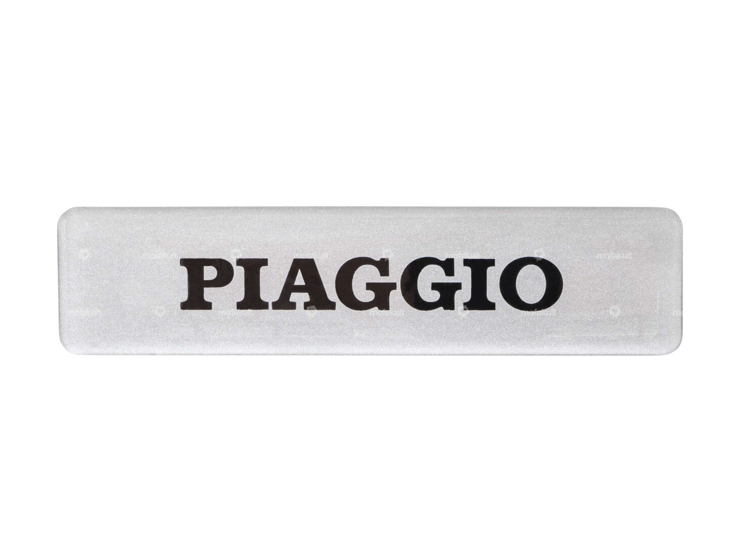 Tank sticker "PIAGGIO" 3D silicone 115 x 27 mm original | Piaggio Ciao, SI, Bravo Carousel Image 1