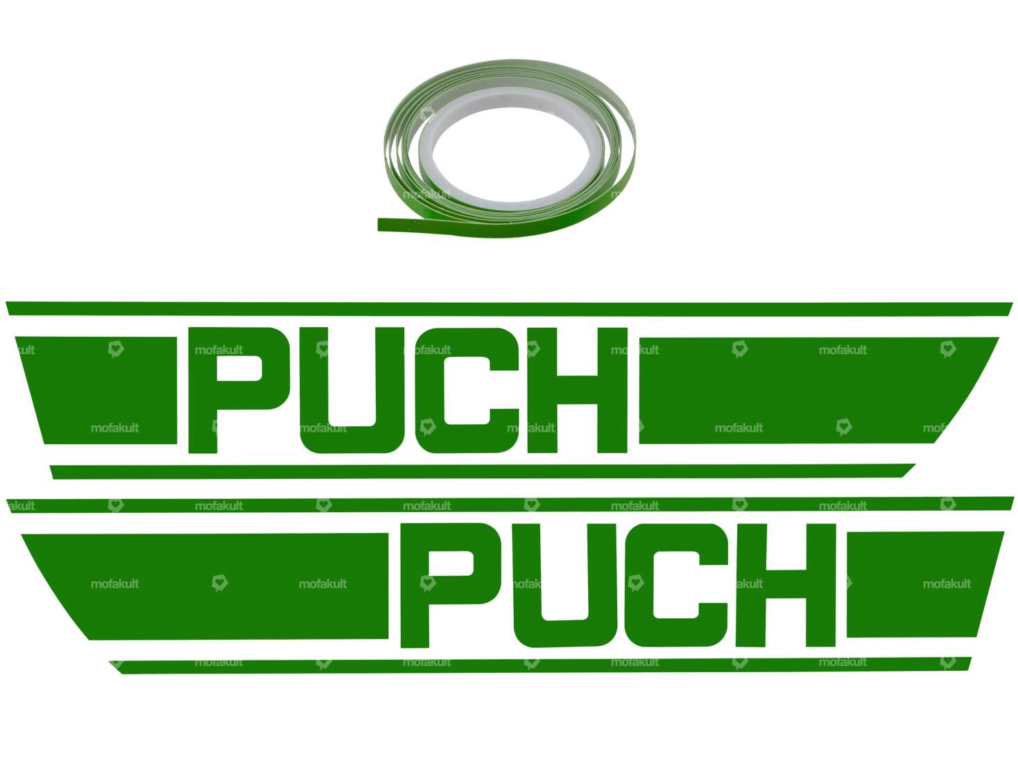 Kit d'autocollants pour réservoir, vert, film plastique | Puch X30 Carousel Image 1