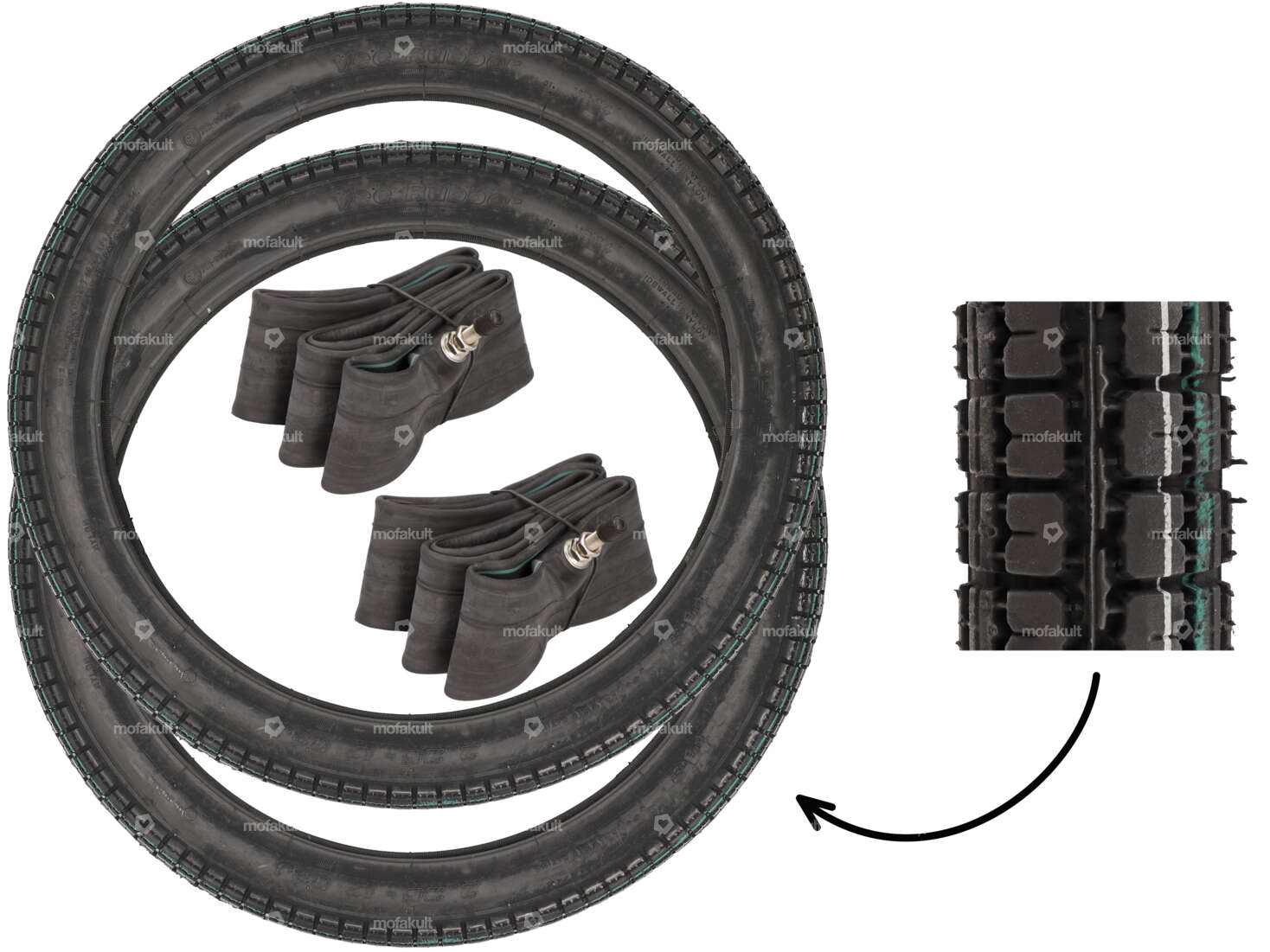 Kit de pneus VeeRubber 2.25 x 17" VRM013 (V013) Allround Carousel Image 1