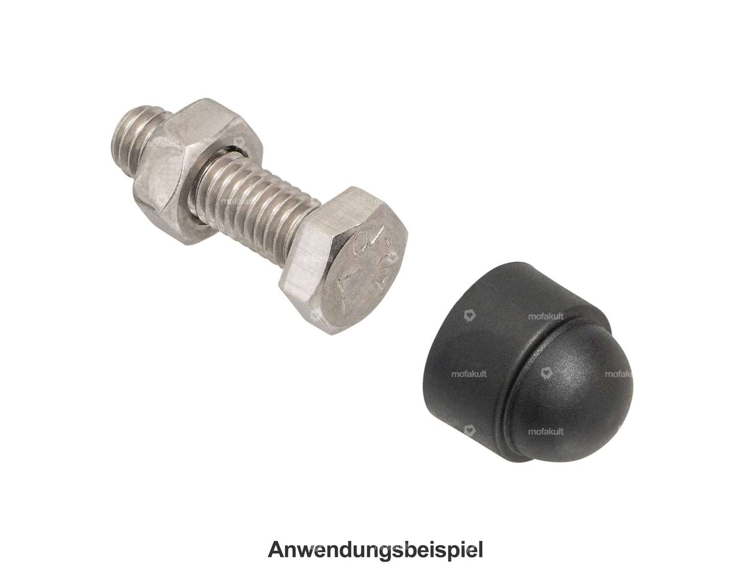 Capuchon hexagonal extérieur M10 noir Carousel Image 3