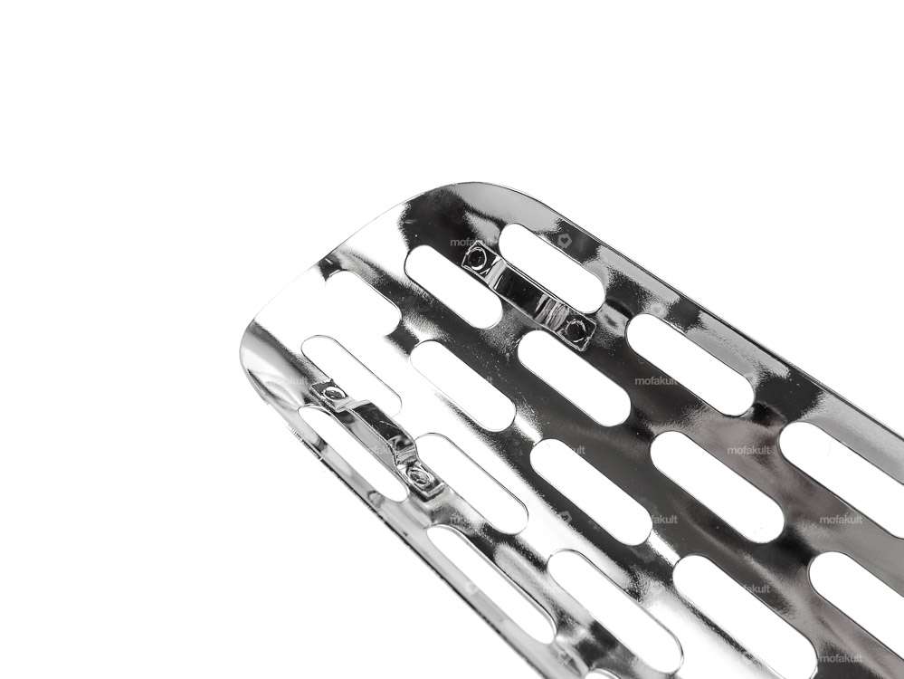 Exhaust heat plate slotted hole chrome Carousel Image 2