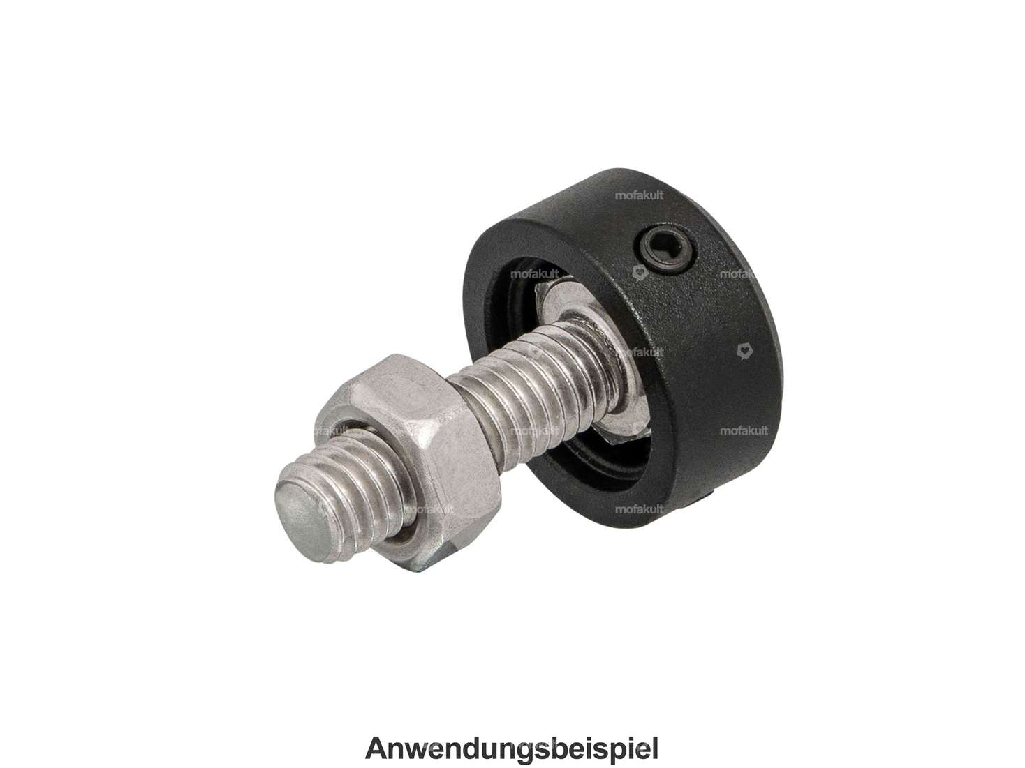 66HEROES Cache hexagonal M8 Alu noir anodisé Carousel Image 4