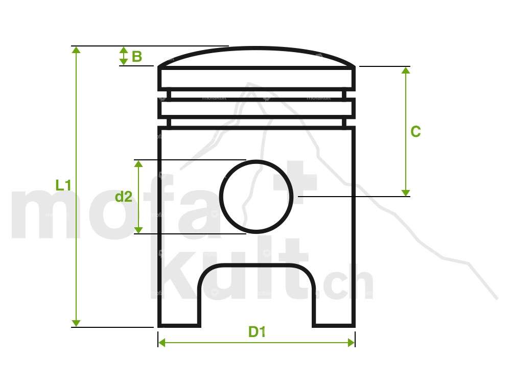 Piston Meteor 37.99 mm type C | Sachs 504 Carousel Image 2