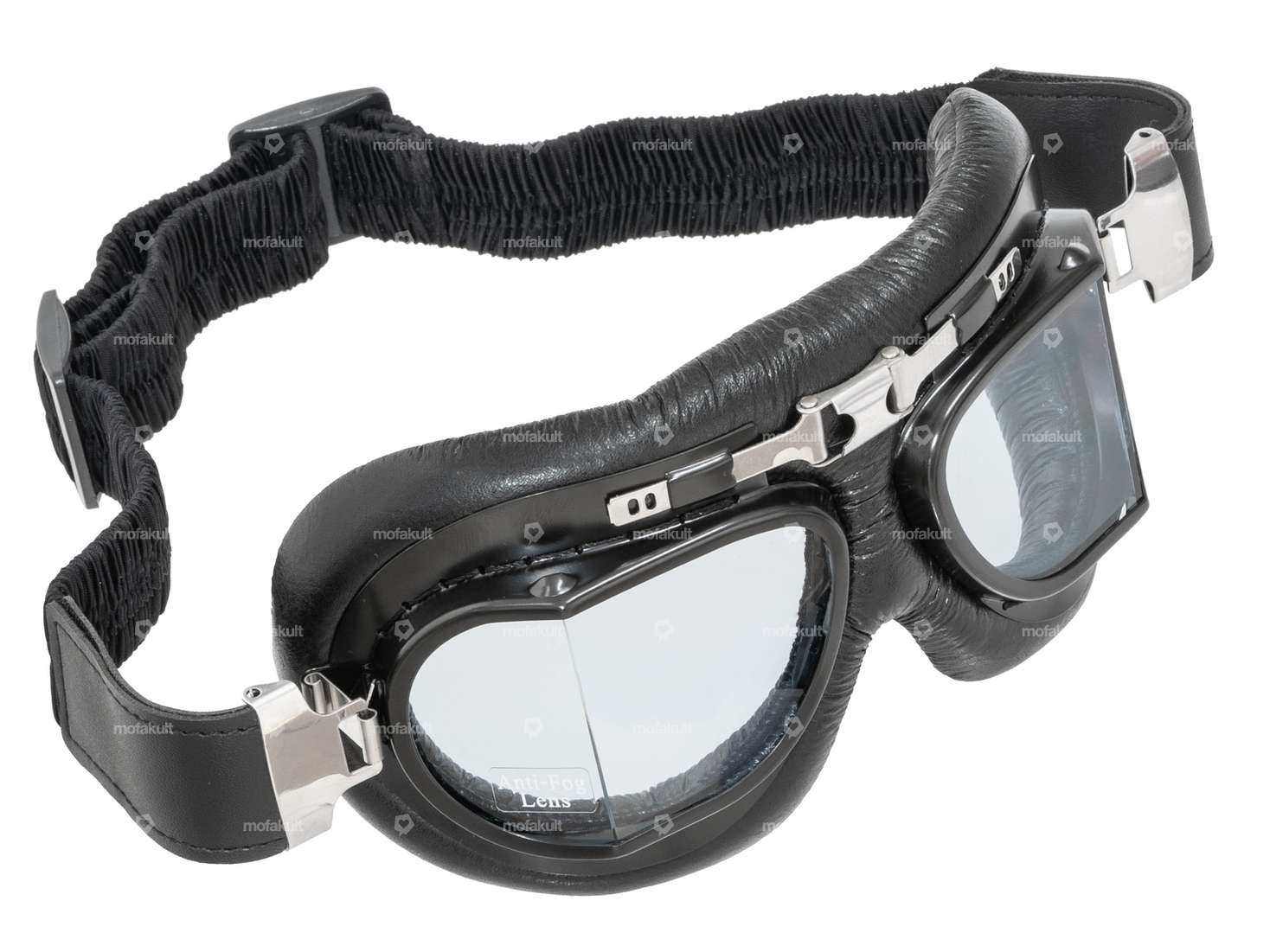 Lunettes d'aviateur Nostalgic noires Carousel Image 1