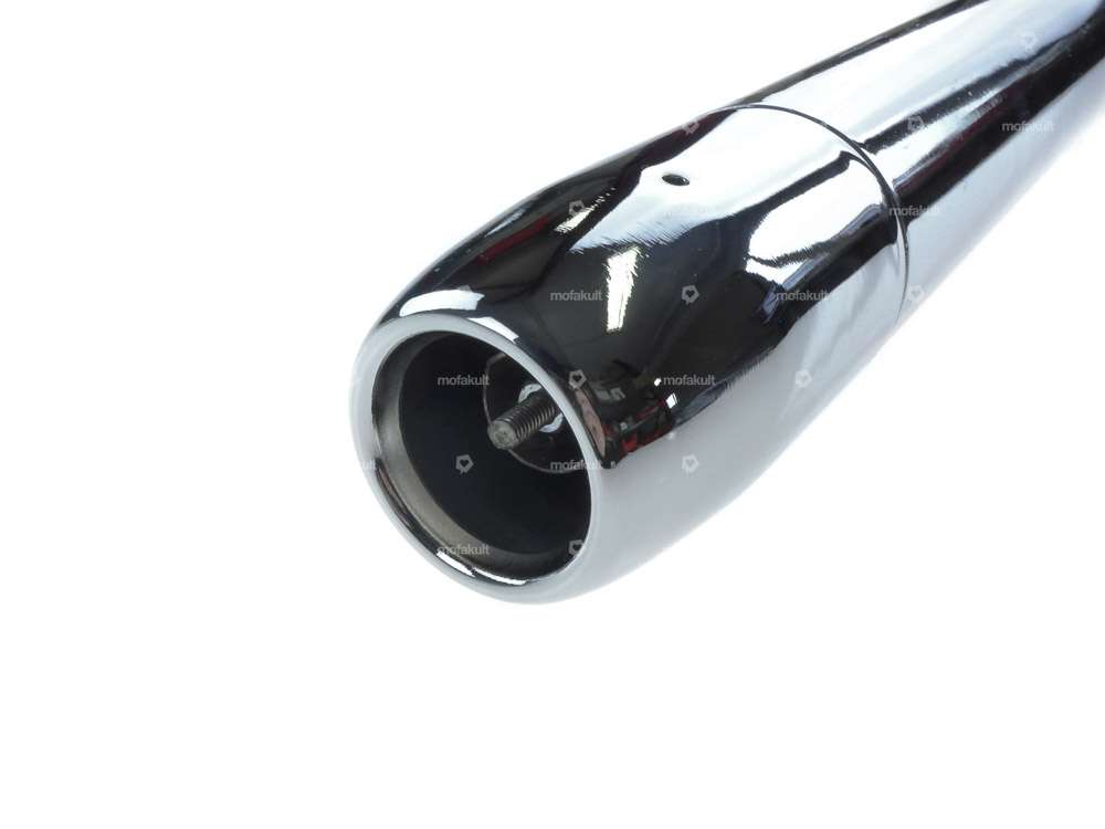 Jamarcol muffler cigar Ø 32 / 70 mm curved chrome Carousel Image 3