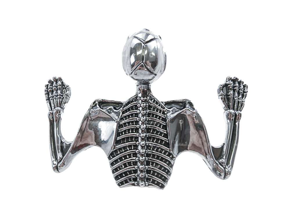 Visière Skull grande chromée Carousel Image 2