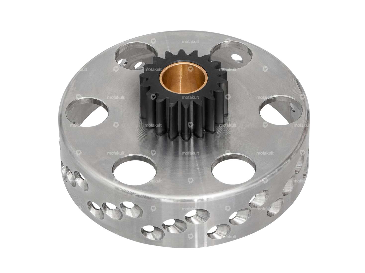 MBR clutch basket 18 teeth Racing perforated KTM SX50 straight short | Puch E50 Carousel Image 1