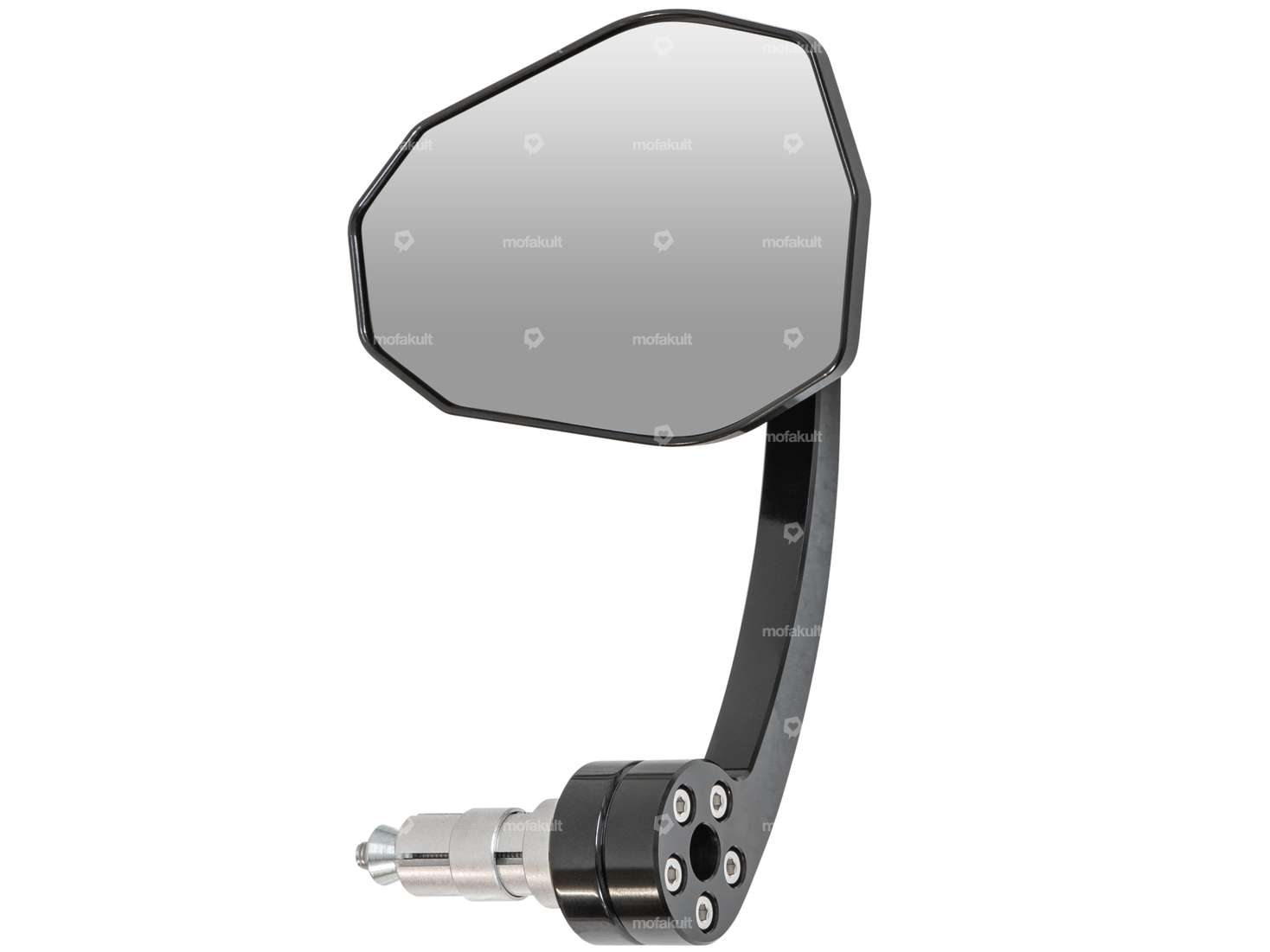 HIGHSIDER mirror CNC "Evo" angular plug-in version black Carousel Image 1