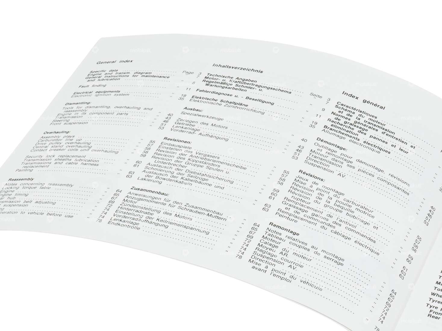 Workshop manual | Piaggio Ciao, SI, Bravo Carousel Image 2