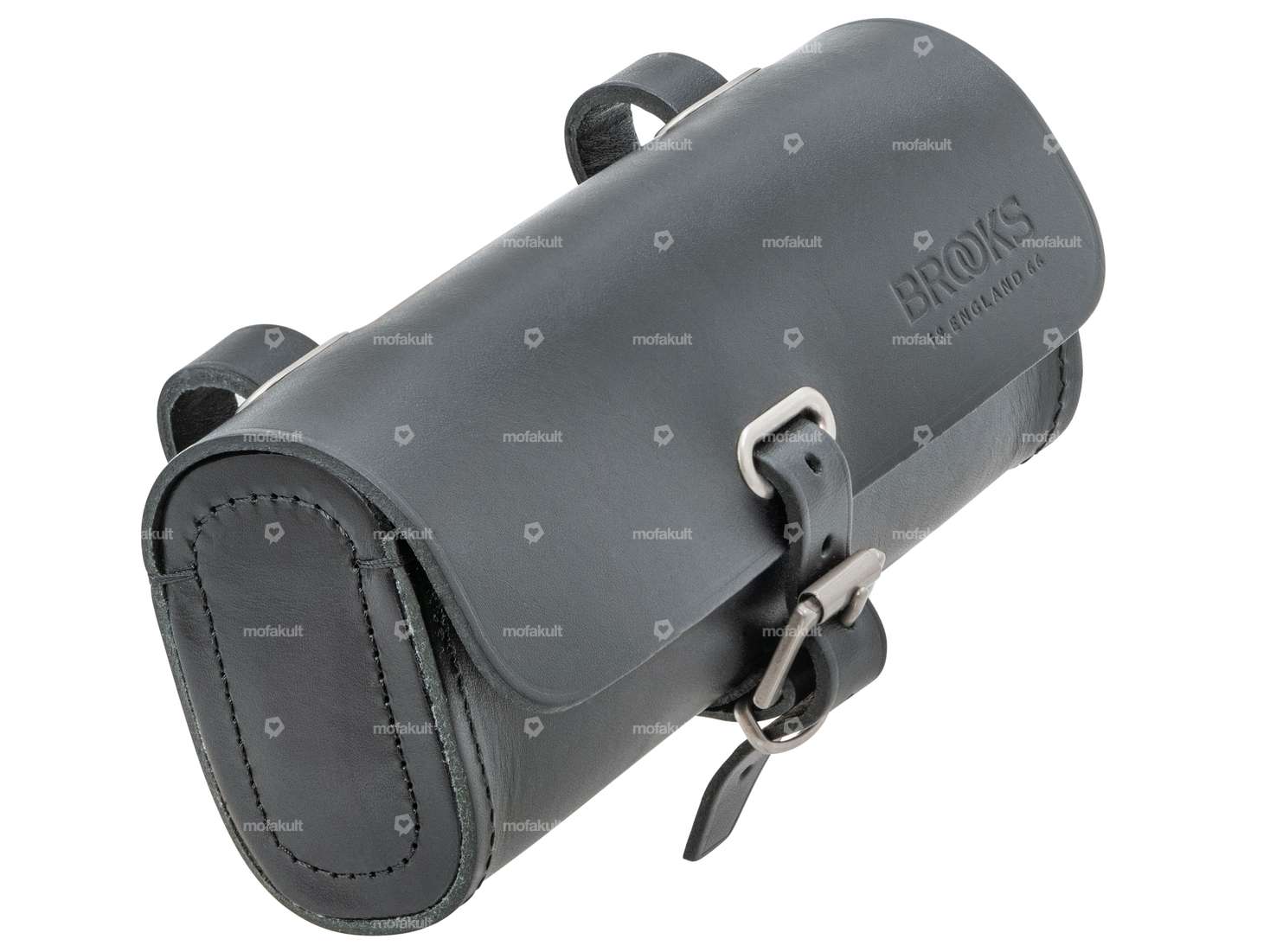 BROOKS saddle bag oval leather black Carousel Image 1