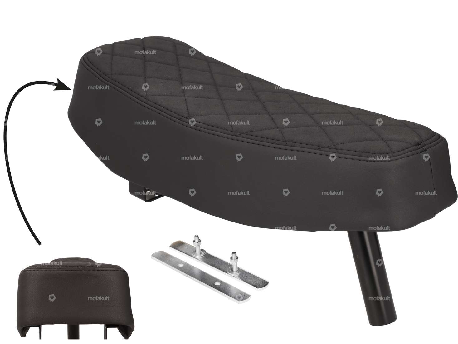 Banc long à carreaux noir | Puch Maxi Carousel Image 1