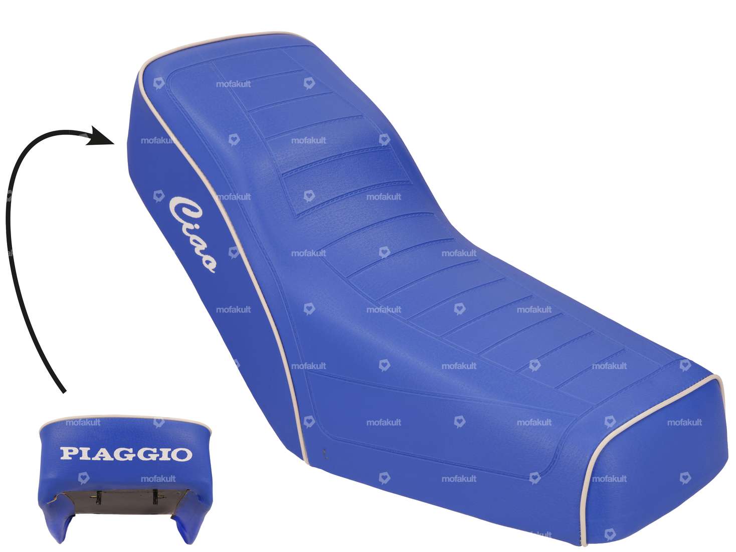 selle "ciao" bleu NOS | Piaggio Ciao P Carousel Image 1