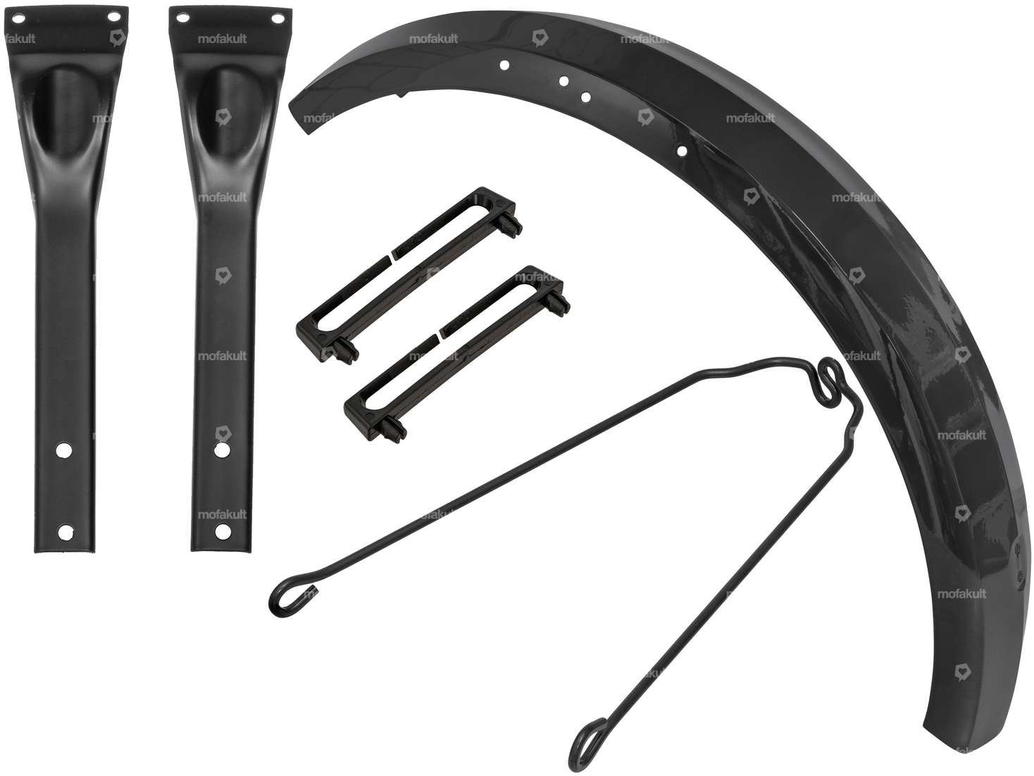 swiing® revival 17" Kit de tôles de protection avant carrées noir | Puch Maxi S, N Carousel Image 1