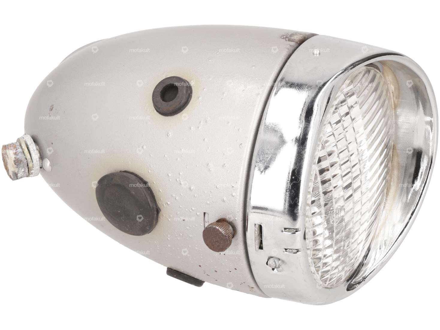 Union Eierlampe Ø 92 mm avec dommages (fixation centrale) argent NOS Carousel Image 2