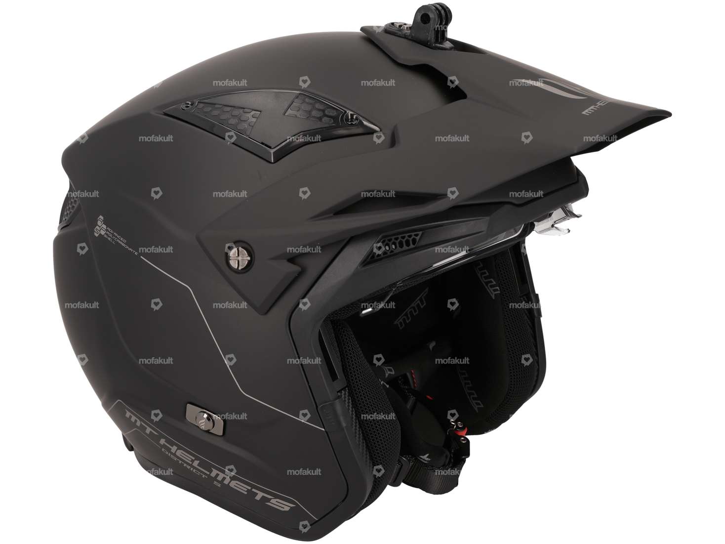 MT Helmets Casque Jet "Trial" noir mat (S-XL) Carousel Image 6