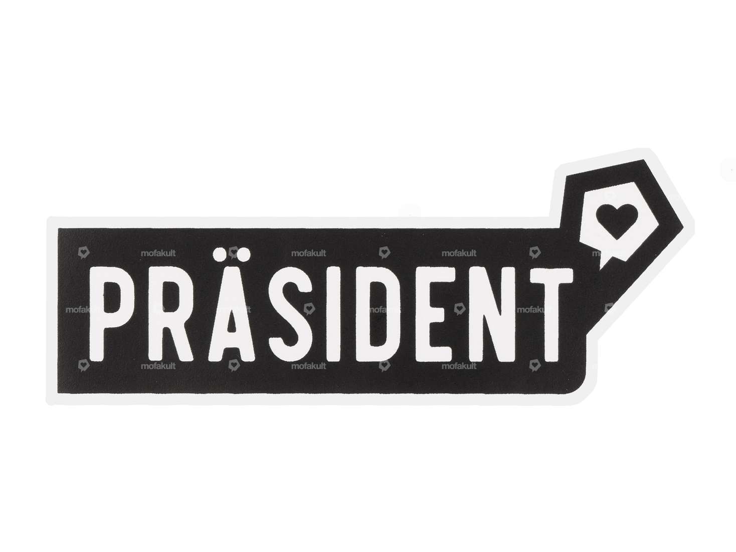 mk-Merch Autocollant "PRÉSIDENT" 25 x 100 mm Carousel Image 1