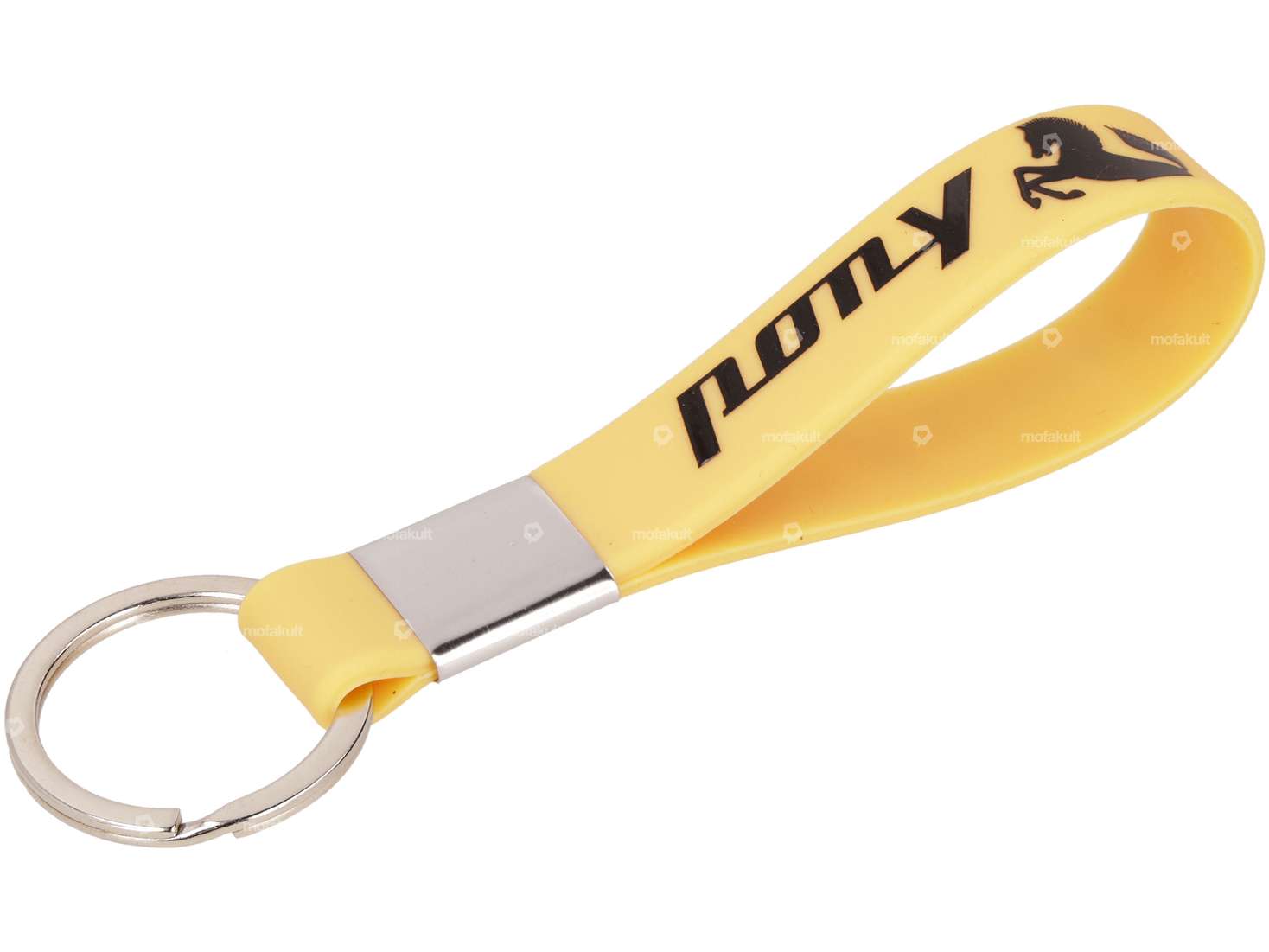 mk-Merch key ring "Pony" rubber rectangular Carousel Image 1