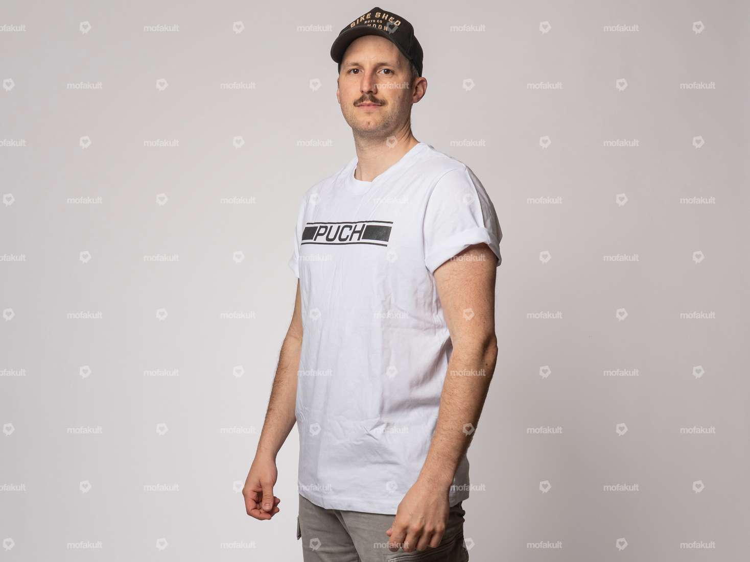 mk-Merch T-Shirt "PUCH" UNISEX blanc Carousel Image 2