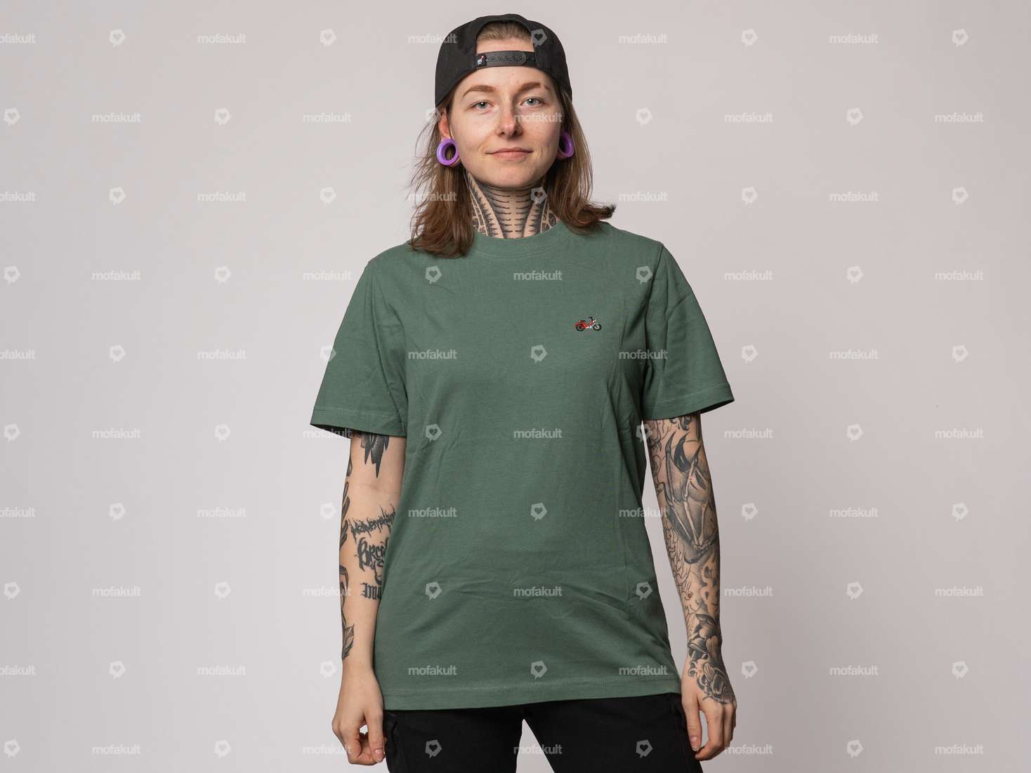 mk-Merch T-Shirt "Maxi Tuning" UNISEX petrol Carousel Image 4