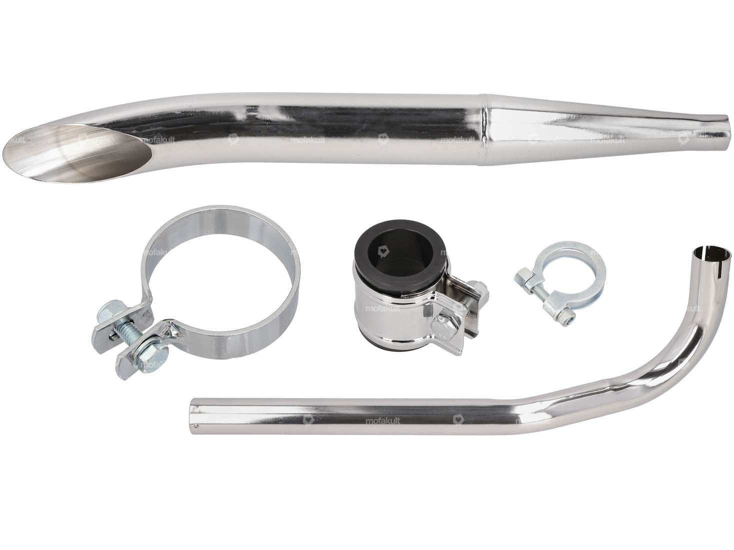 Kit d'échappement Sidepipe Ø 28 / 60 mm Chrome | Sachs 503 Carousel Image 1