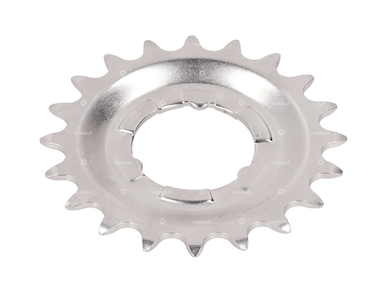 Couronne dentée de dérailleur arrière 20 dents, légèrement coudée, chromée Carousel Image 1