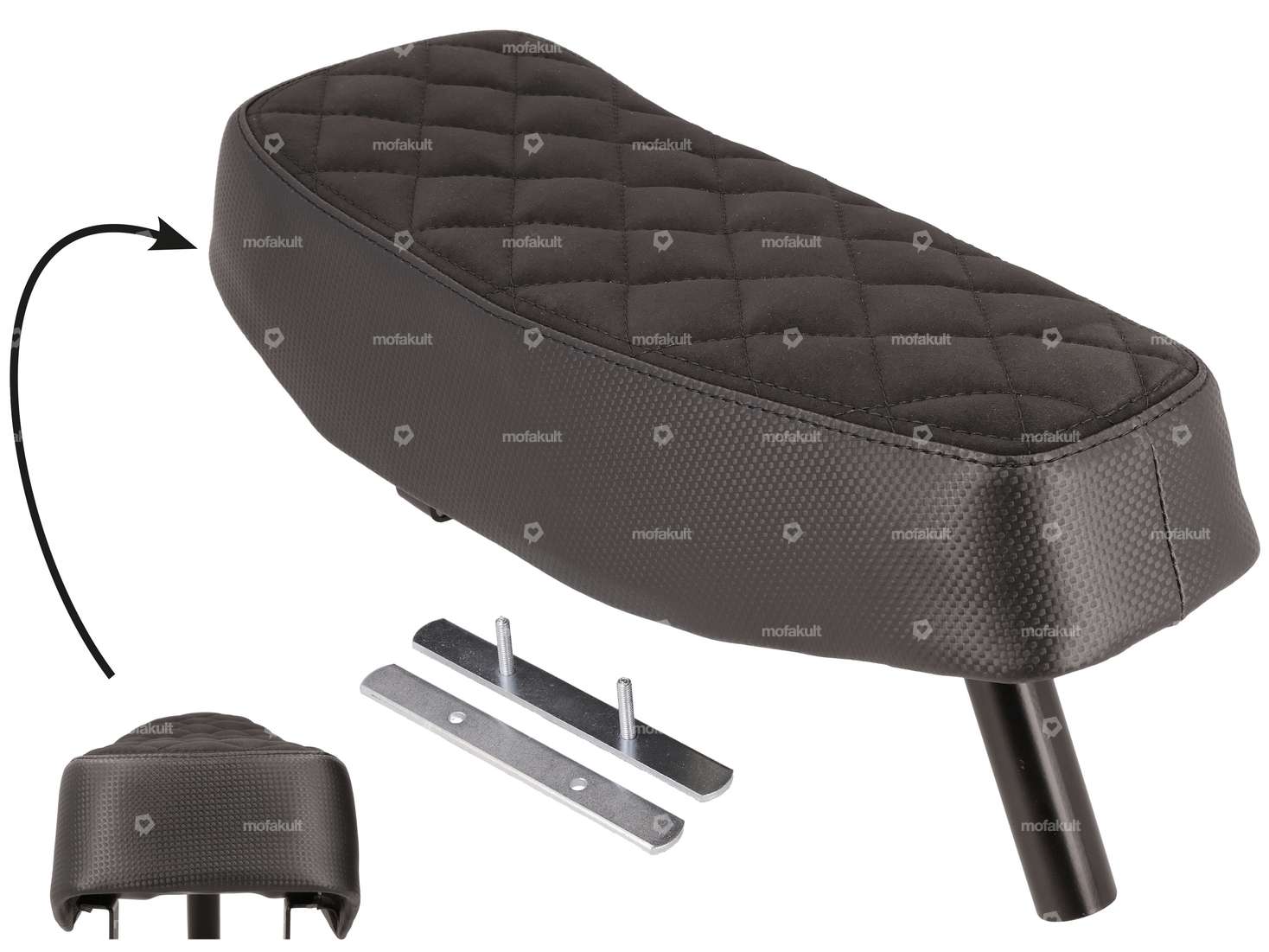 Banc long à carreaux noir | Puch Maxi Carousel Image 1