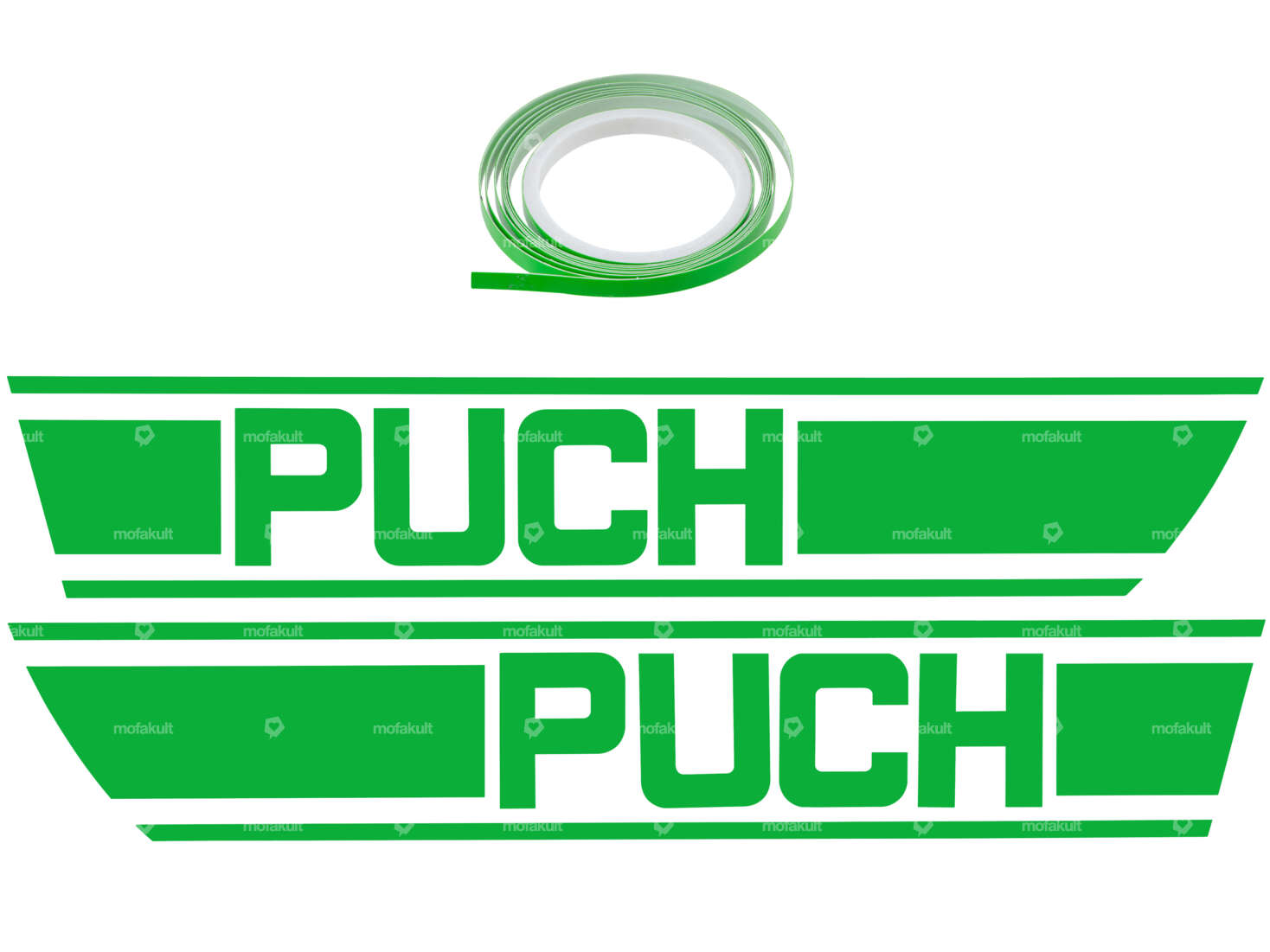 Kit d'autocollants pour réservoir de carburant vert fluo | Puch X30 Carousel Image 1