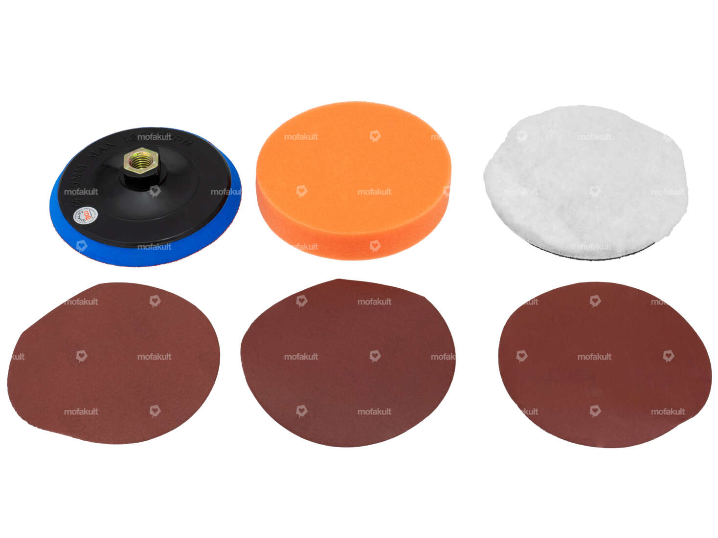 BGS Set de disques à poncer / polir Ø 125 mm Carousel Image 1