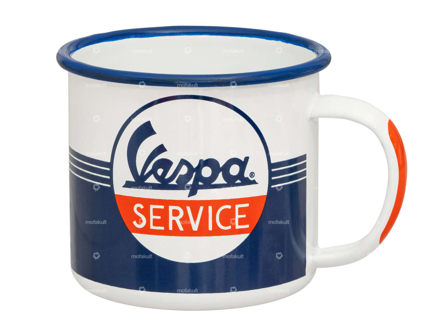 Nostalgic Art Tasse "Service Vespa" émail bleu / blanc Carousel Image 1