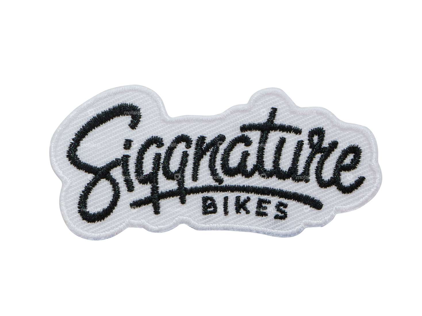 Siggnature Ecusson "Siggnature Bikes" 70 x 33 mm blanc Carousel Image 1