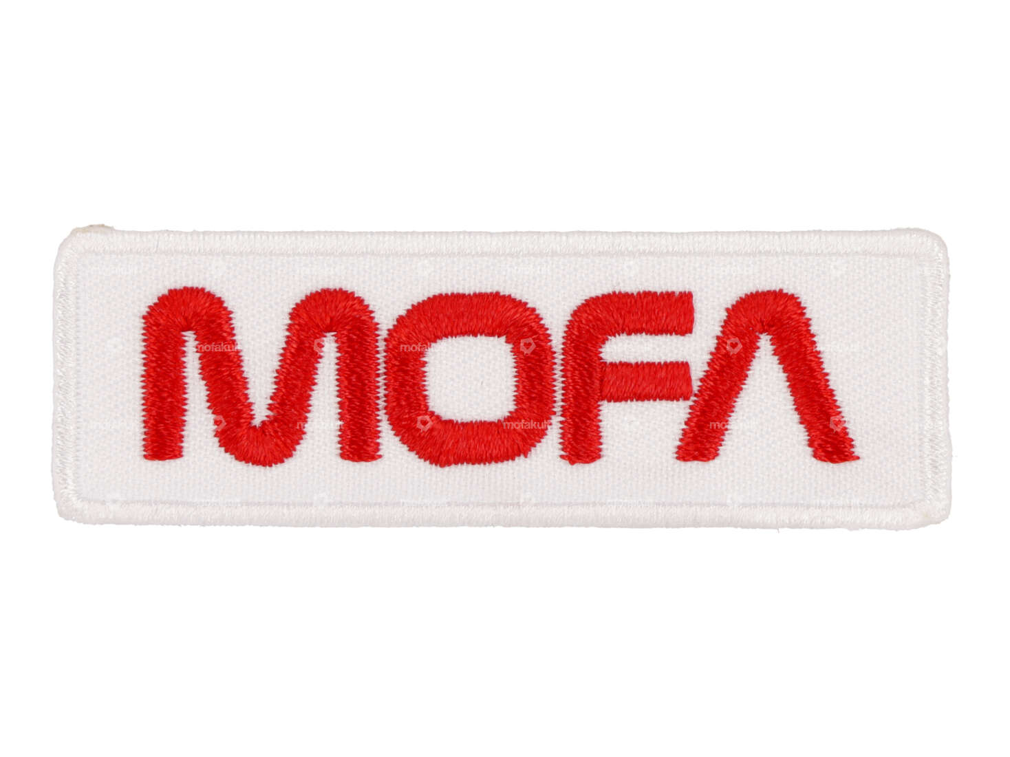 mk-Merch Ecusson "MOFA" 60 x 20 mm blanc / rouge Carousel Image 1