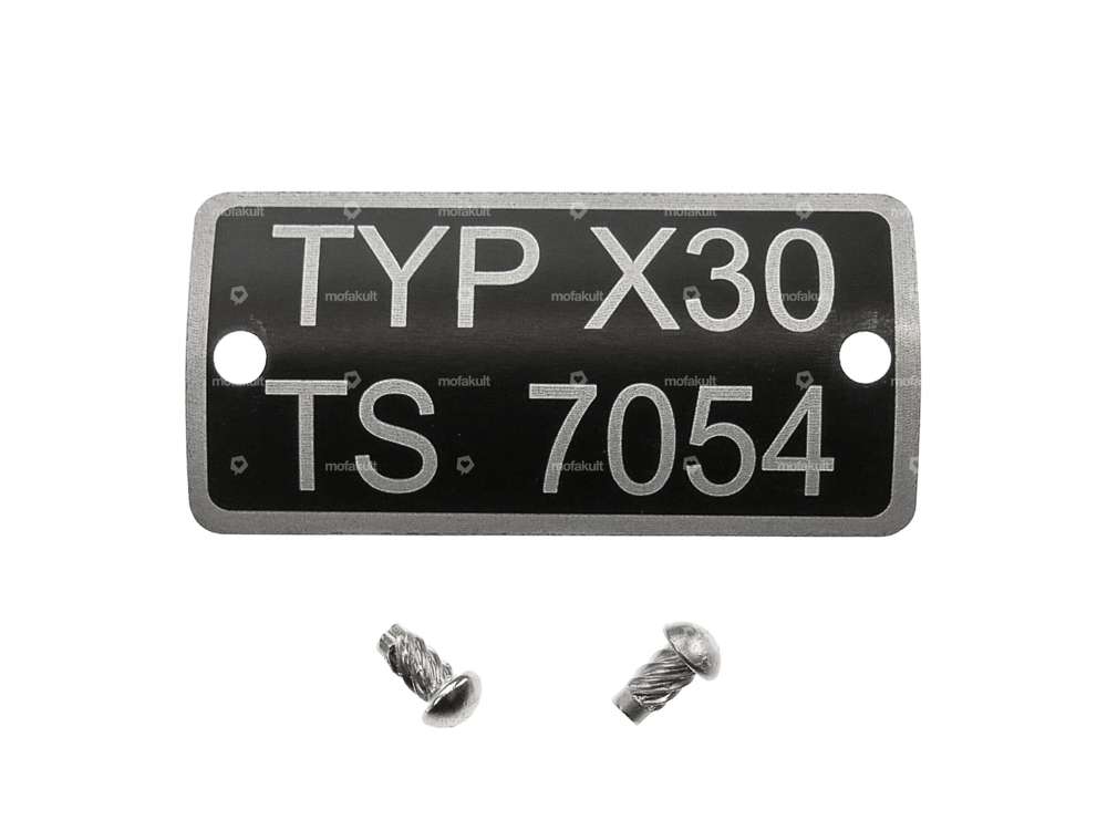 swiing® revival Plaque signalétique TYP X30 TS 7054 | Puch Velux Carousel Image 1