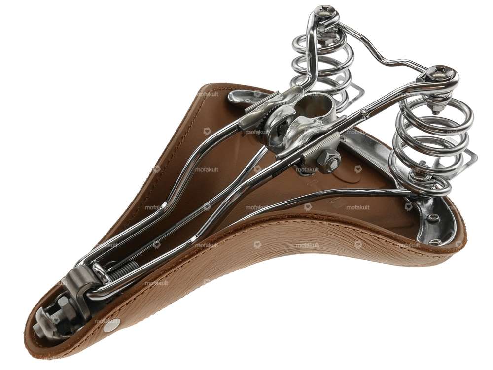 selle *mofakult-édition* cuir ressorts tonneaux marron clair Carousel Image 6