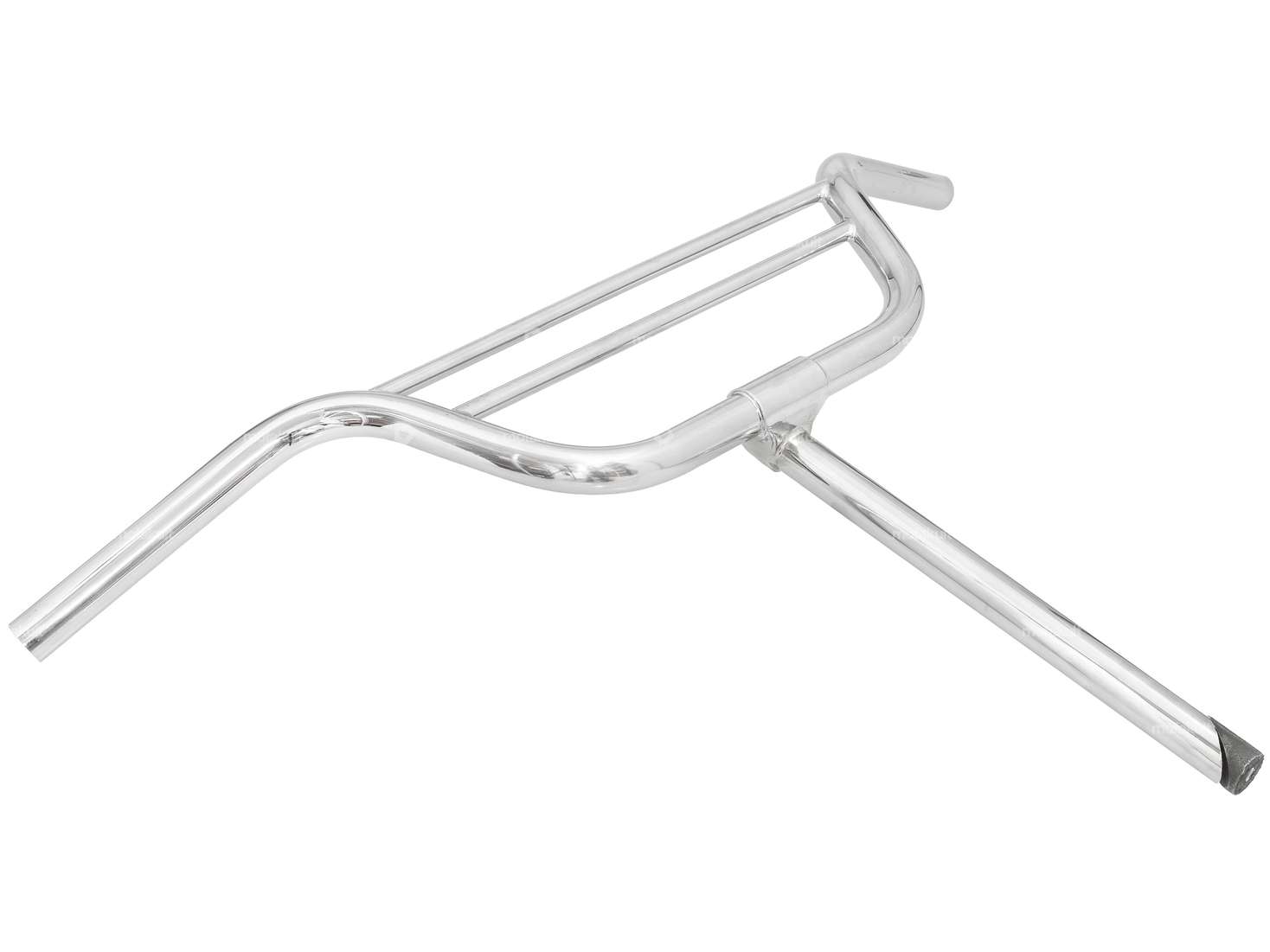 Potence de guidon 15 cm courbée avec 2 barres chromées Carousel Image 2