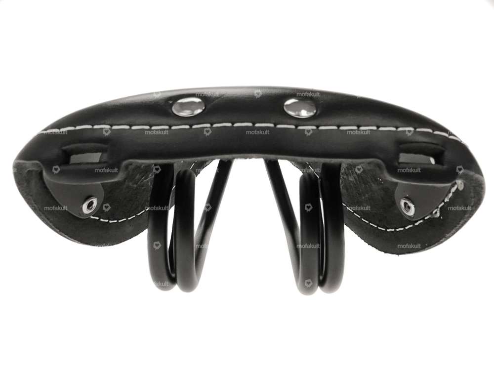 Selle cuir vintage noir Carousel Image 5