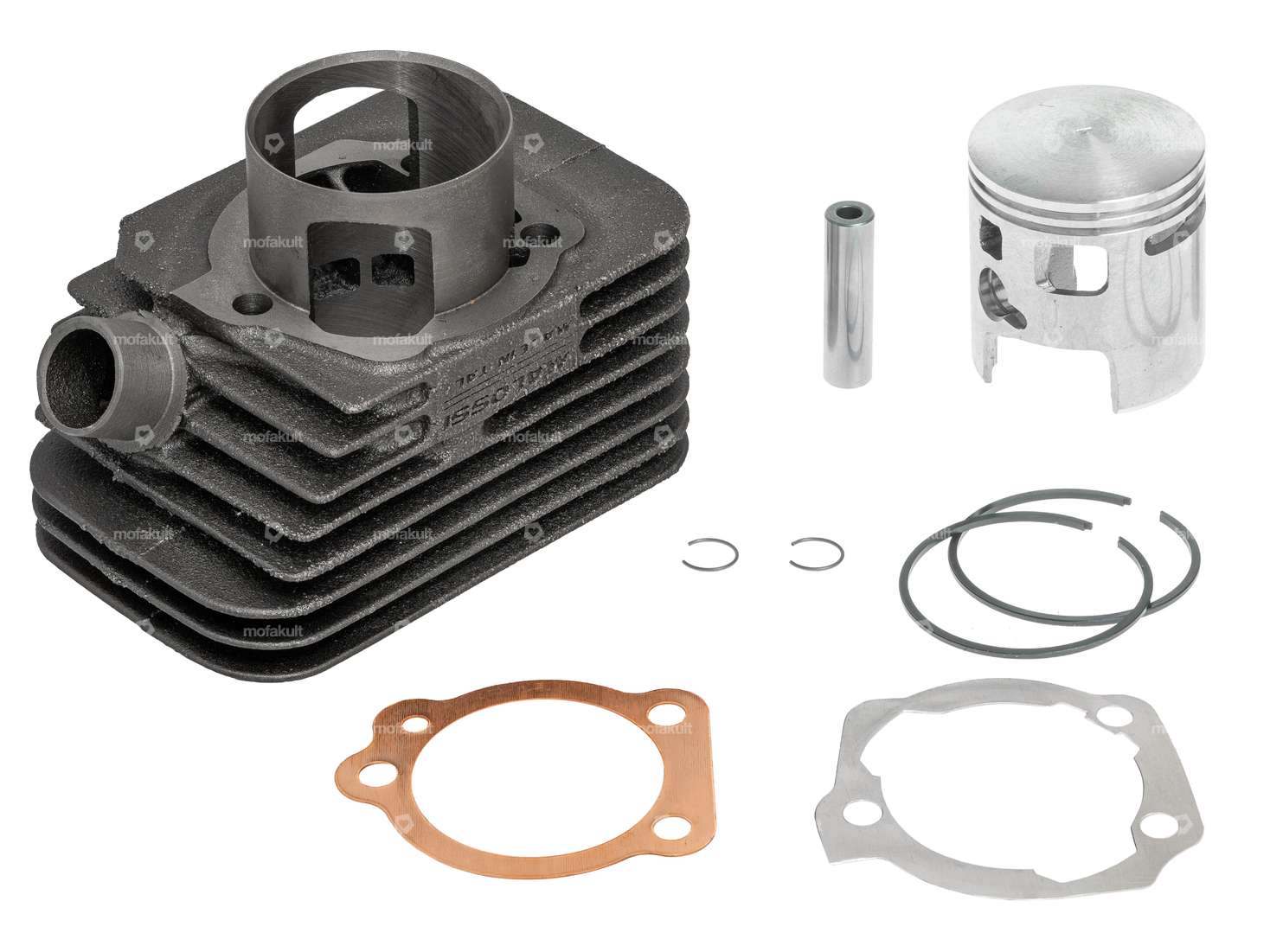 Malossi 46.5 mm cylinder kit without head 10 mm KoBo | Piaggio Ciao, SI, Bravo, Boxer Carousel Image 1