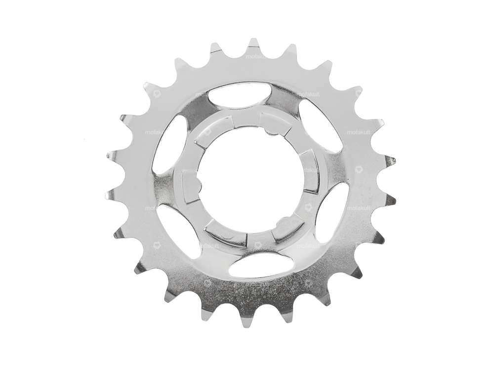 Sprocket back pedal 22 teeth chrome Carousel Image 1
