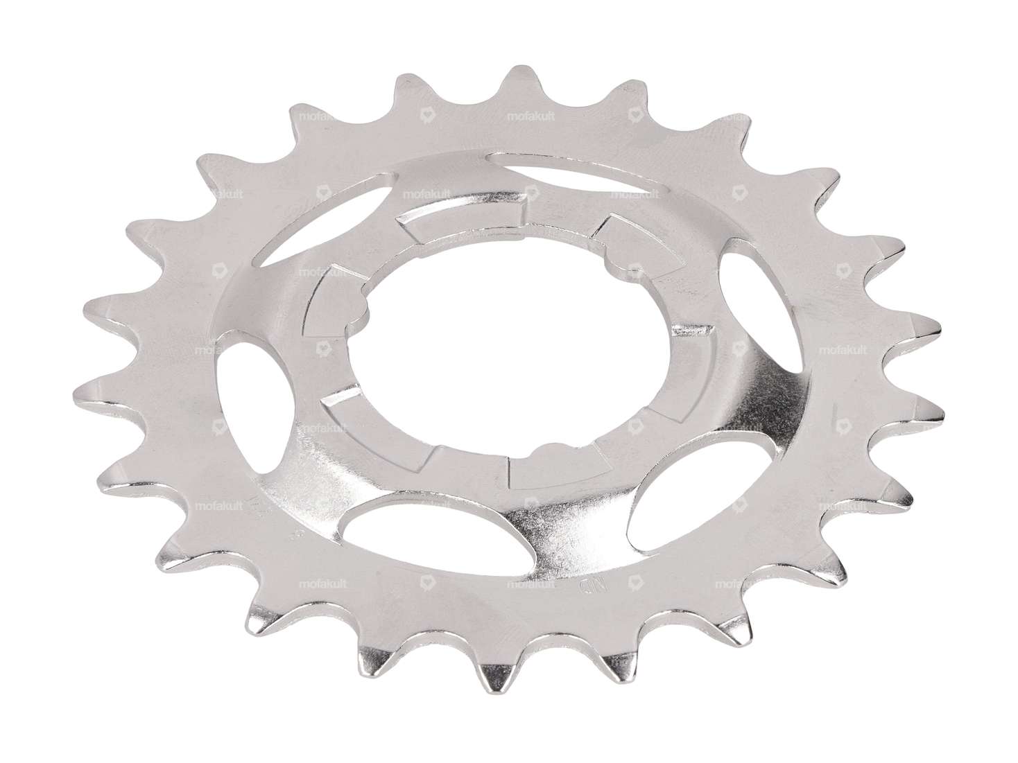 Couronne dentée de pignon de 22 dents, légèrement coudée, chromée Carousel Image 2