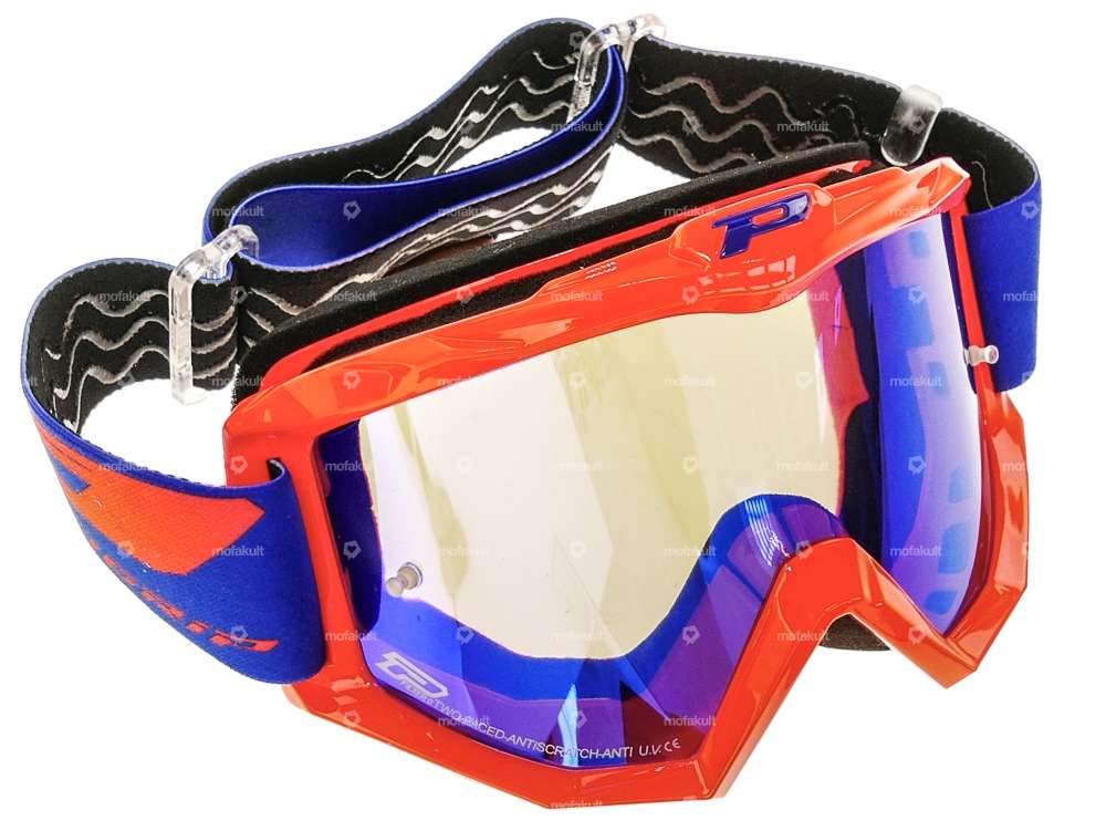 Lunettes ProGrip MX 3201 Raceline orange bleu miroité Carousel Image 1