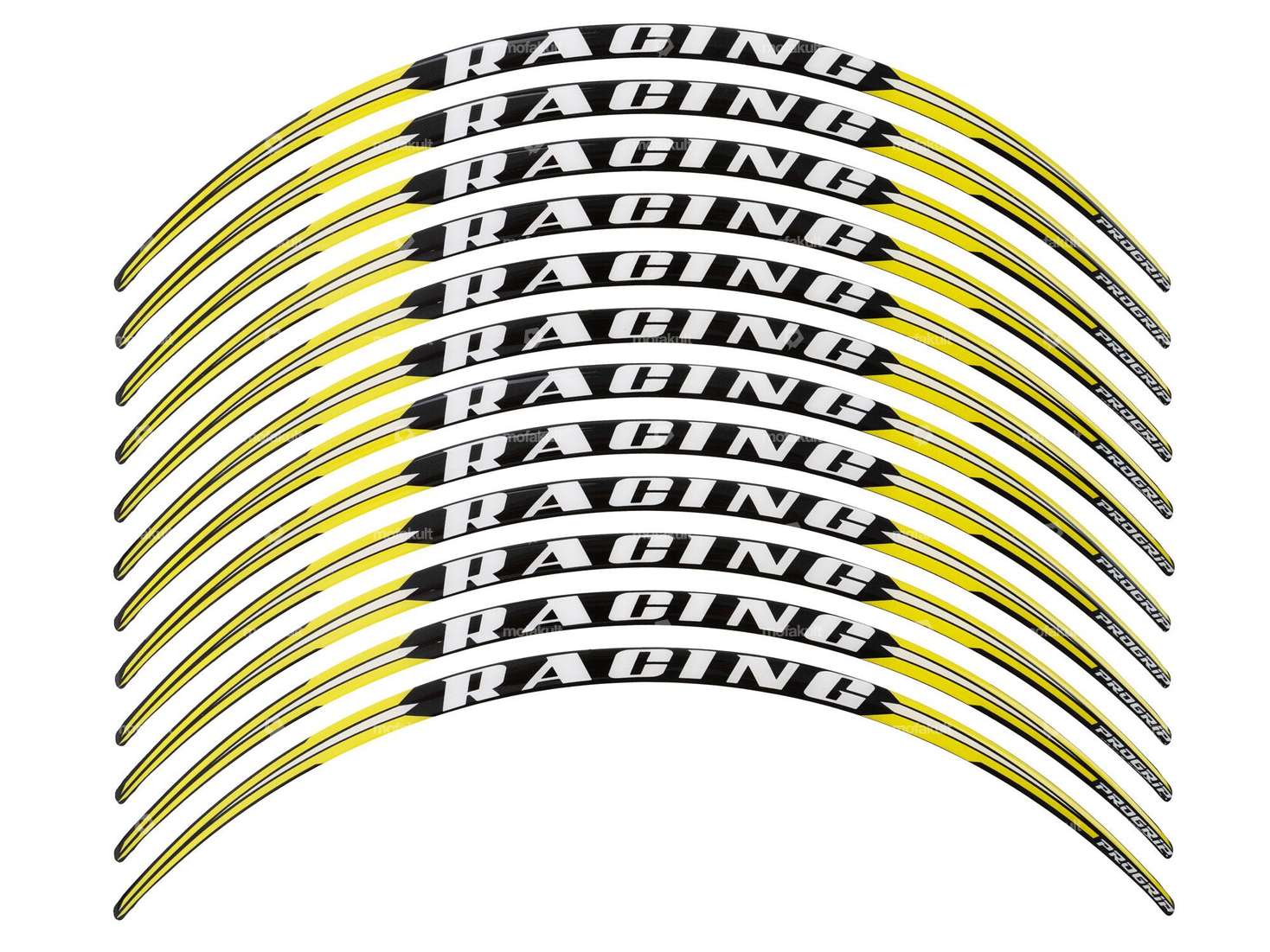 Autocollant ProGrip Jantes Racing jaune Carousel Image 1