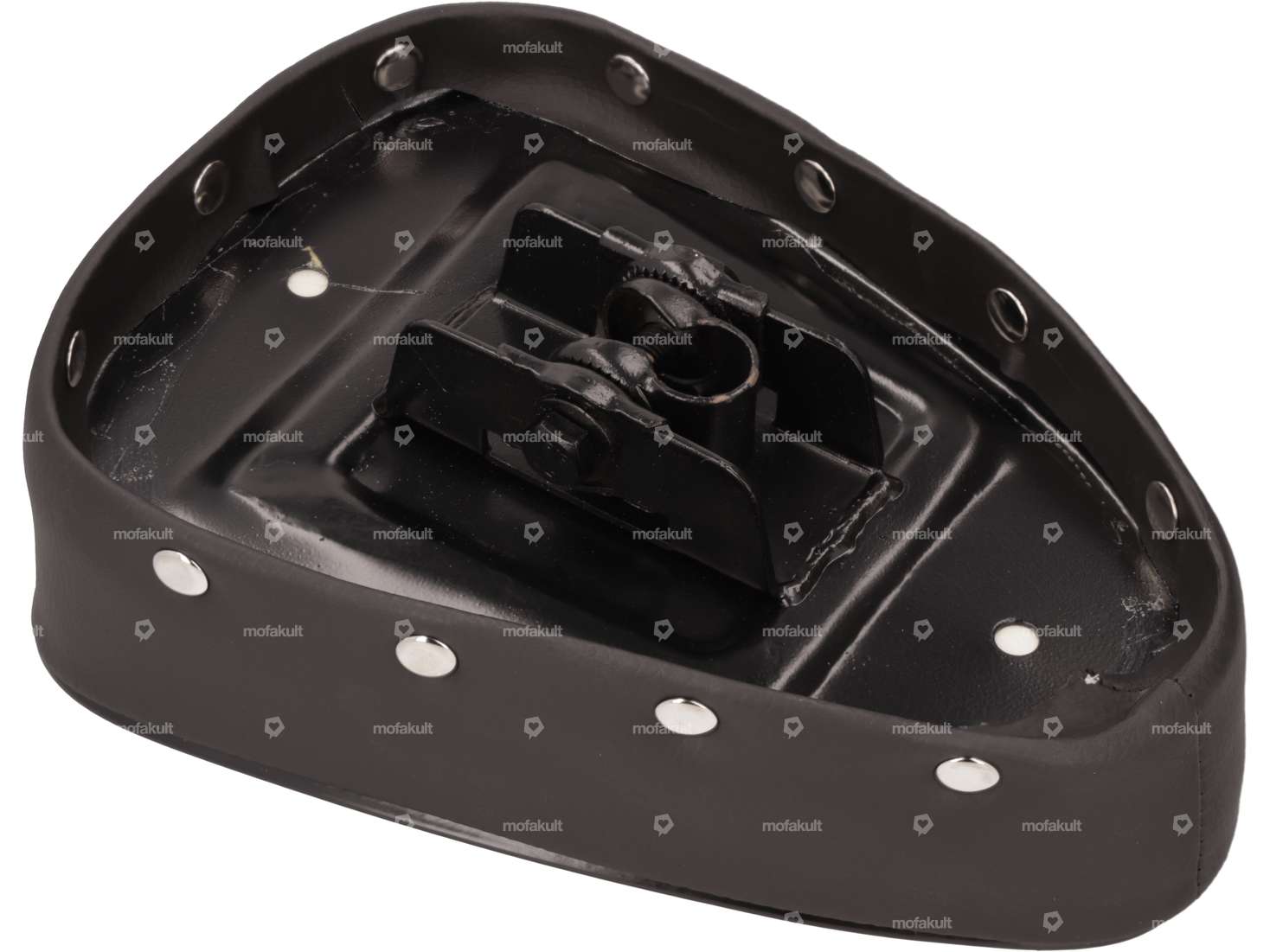 Banc avec rivets non suspendu noir Carousel Image 2