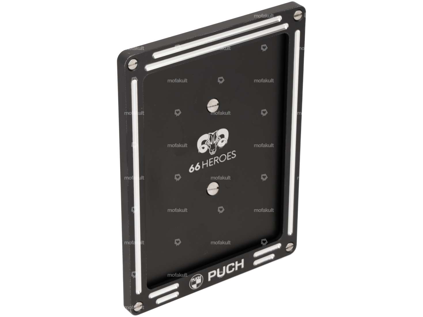 66HEROES Cadre de numérotation Custom "Puch" noir (version CH) Carousel Image 1