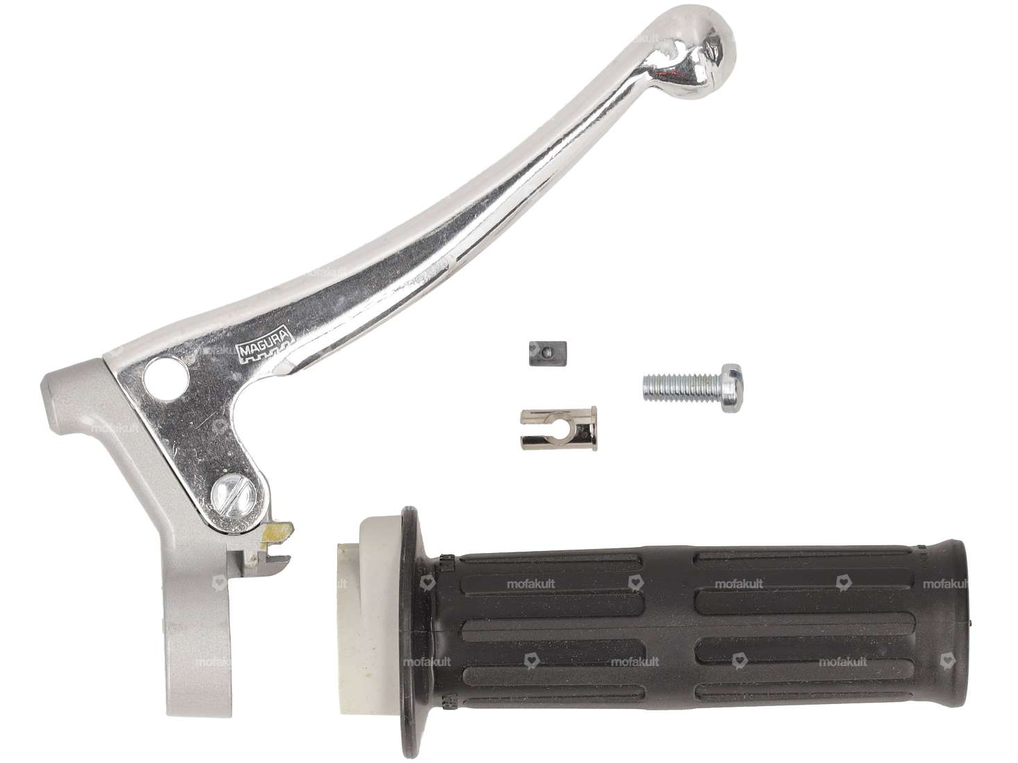 Poignée de gaz Magura "233" gris NOS Carousel Image 1