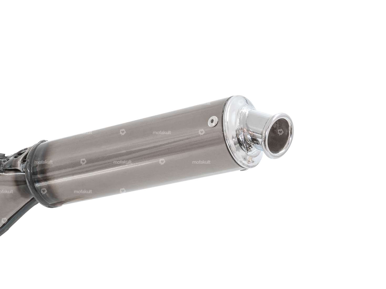 TECNO exhaust "flat belly" blanco | Puch Maxi Carousel Image 3